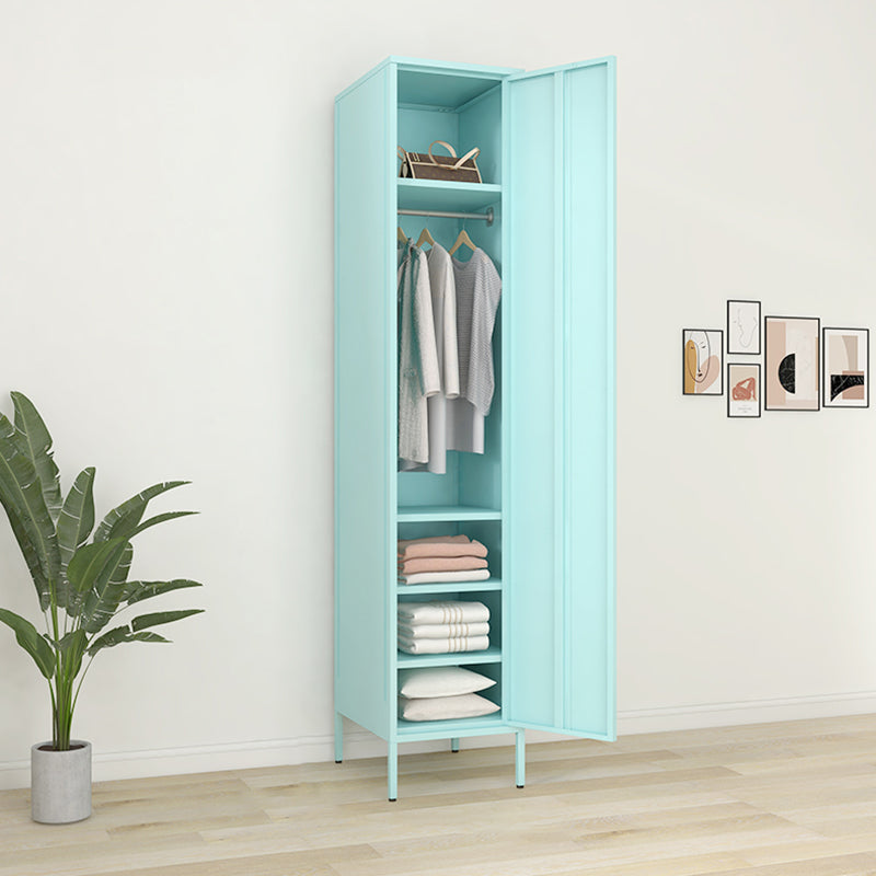 Contemporary Style Wardrobe Metal Wardrobe Closet with Shelves