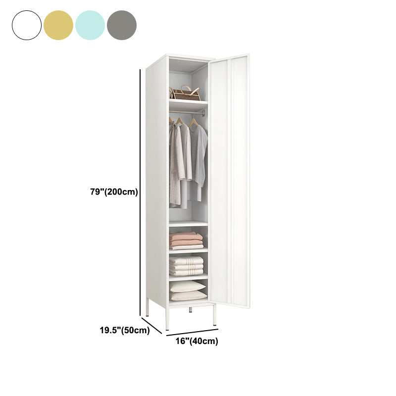 Contemporary Style Wardrobe Metal Wardrobe Closet with Shelves