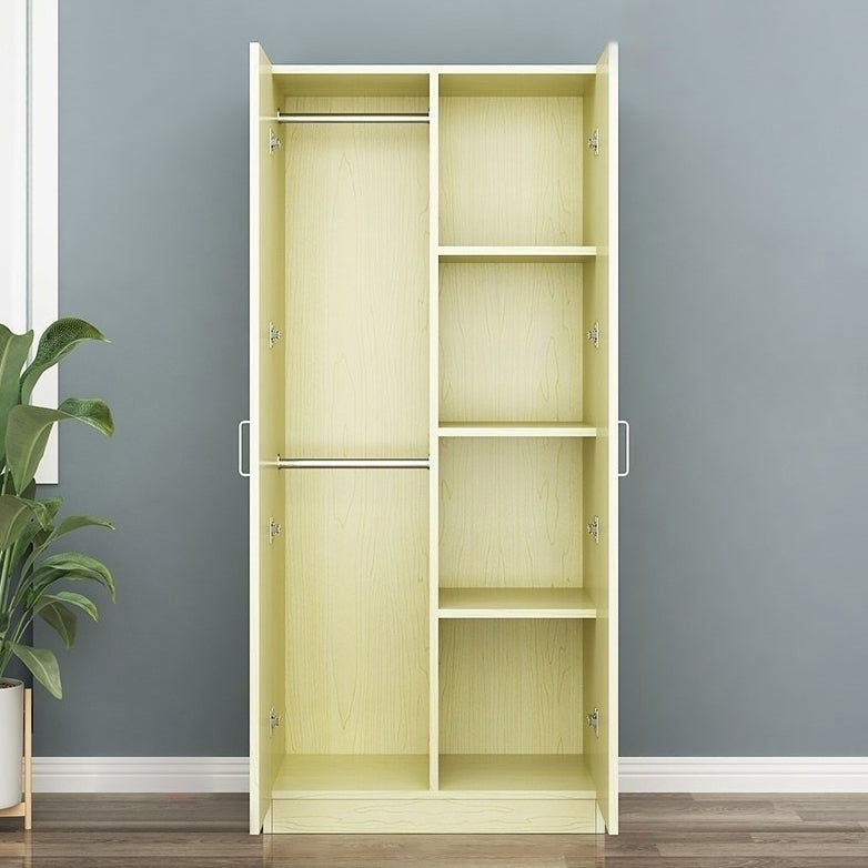 Contemporary Style Wood Wardrobe Soft Close Door Wardrobe Closet for Bedroom