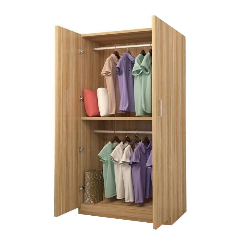 Contemporary Style Wood Wardrobe Soft Close Door Wardrobe Closet for Bedroom