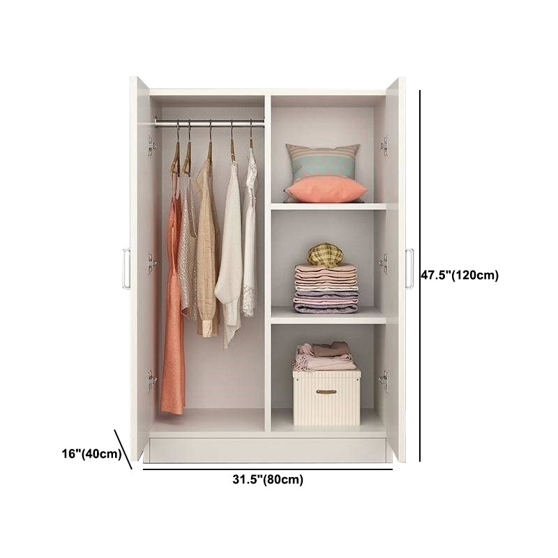 Contemporary Style Wood Wardrobe Soft Close Door Wardrobe Closet for Bedroom