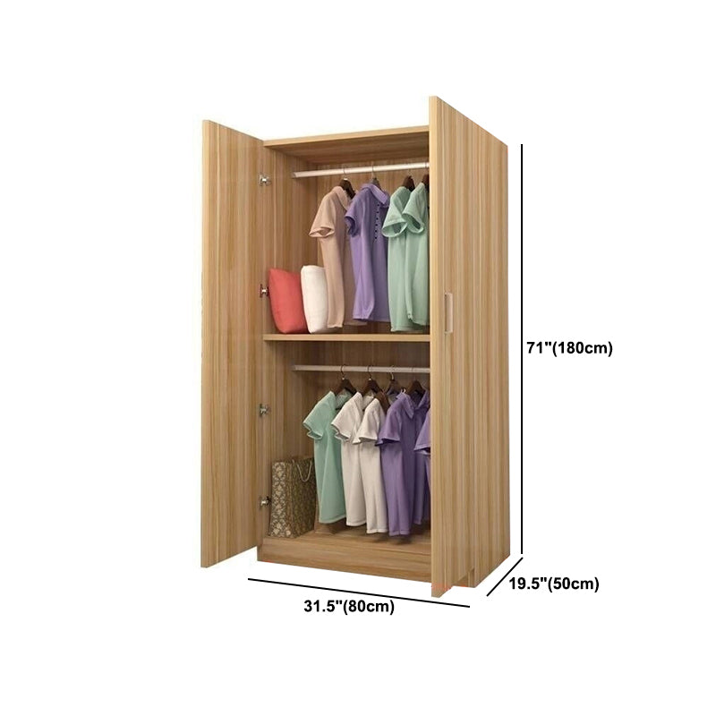 Contemporary Style Wood Wardrobe Soft Close Door Wardrobe Closet for Bedroom