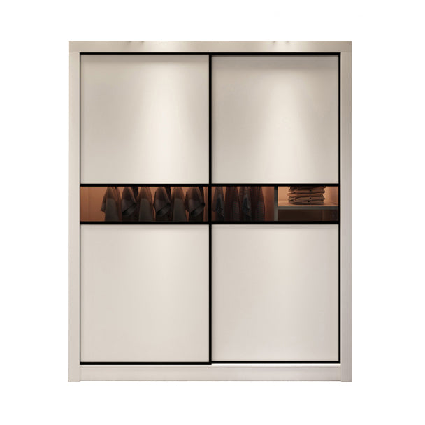 White Contemporary Wardrobe Cabinet Wooden Wardrobe Armoire for Home