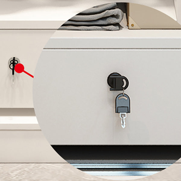 White Contemporary Wardrobe Cabinet Wooden Wardrobe Armoire for Home