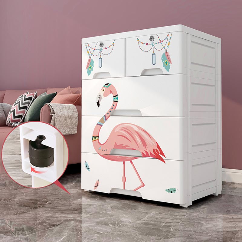 Contemporary Wardrobe Plastic Bedroom Wardrobe Closet with Drawers