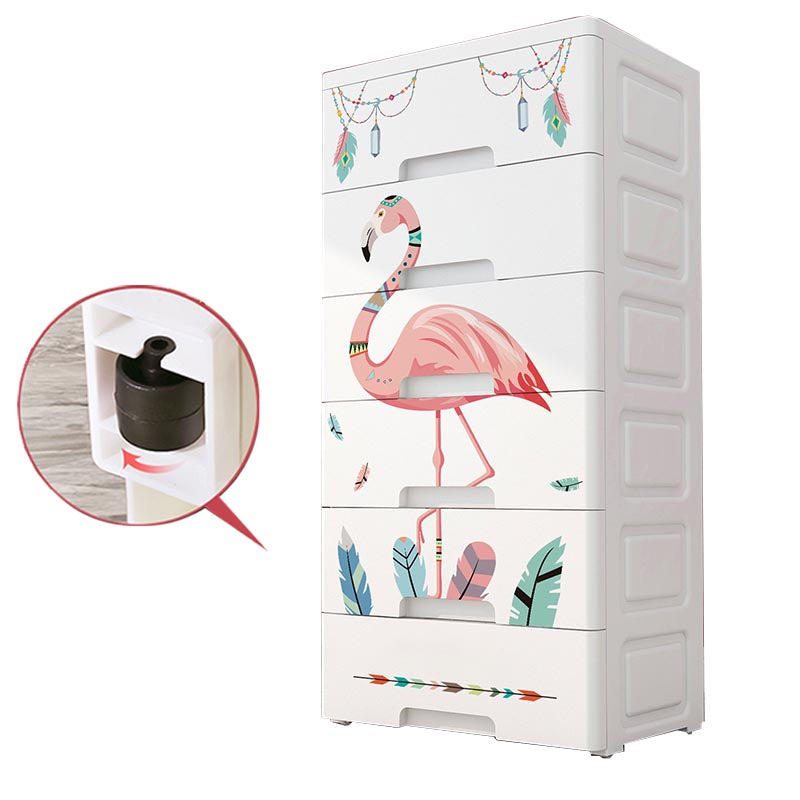 Contemporary Wardrobe Plastic Bedroom Wardrobe Closet with Drawers