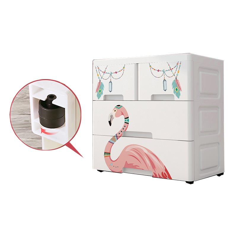 Contemporary Wardrobe Plastic Bedroom Wardrobe Closet with Drawers