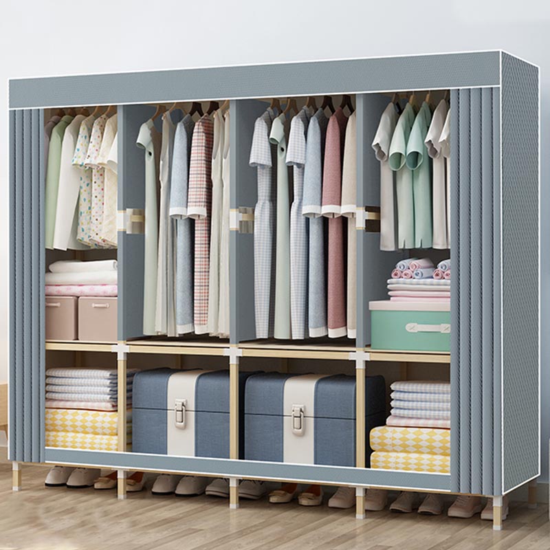 Contemporary Style Wardrobe Solid Wood 1-Door Wardrobe Closet for Home