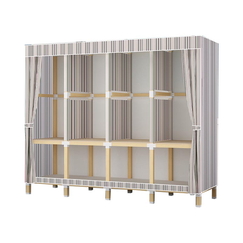 Contemporary Style Wardrobe Solid Wood 1-Door Wardrobe Closet for Home