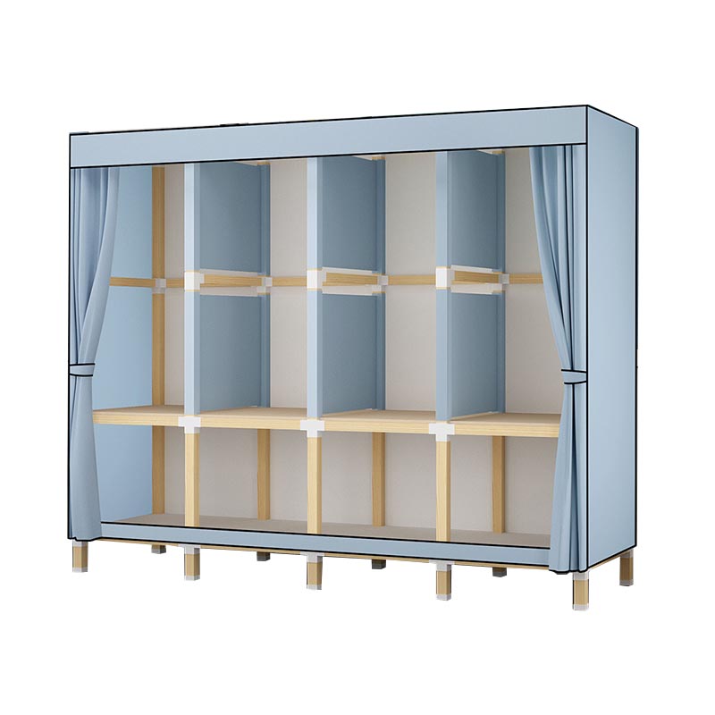 Contemporary Style Wardrobe Solid Wood 1-Door Wardrobe Closet for Home