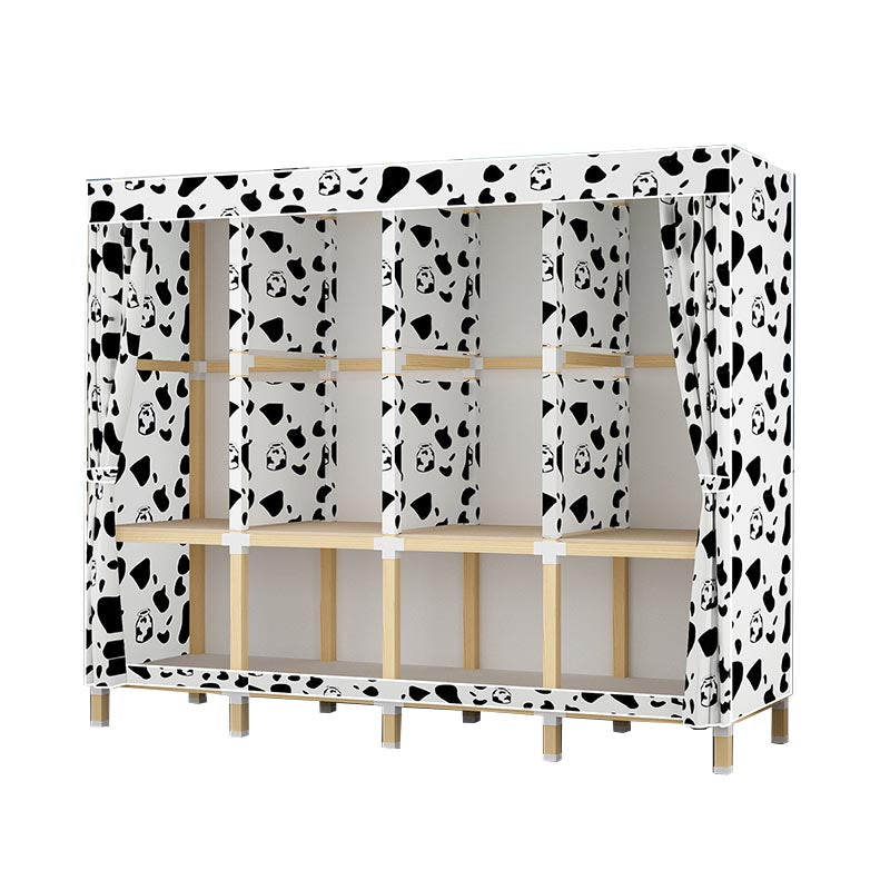 Contemporary Style Wardrobe Solid Wood 1-Door Wardrobe Closet for Home