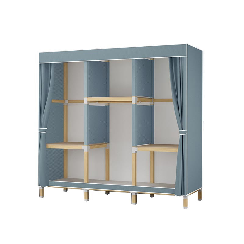 Contemporary Style Wardrobe Solid Wood 1-Door Wardrobe Closet for Home