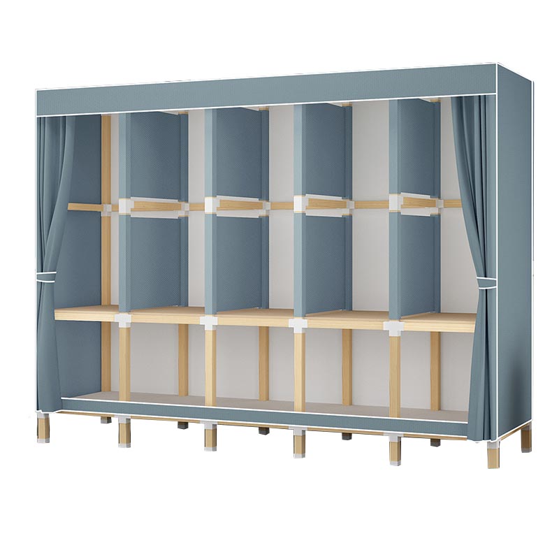 Contemporary Style Wardrobe Solid Wood 1-Door Wardrobe Closet for Home