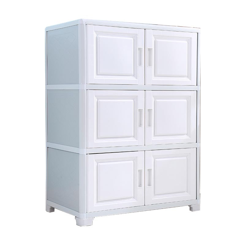 Contemporary Style Wardrobe Plastic Home Wardrobe Closet with Doors