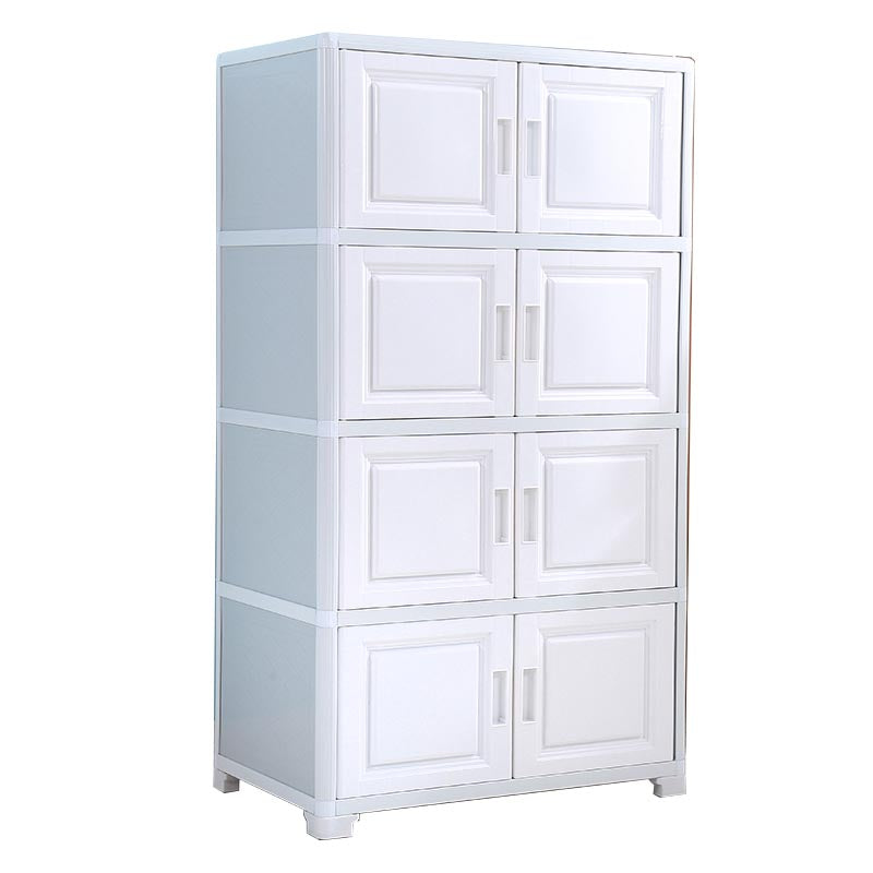 Contemporary Style Wardrobe Plastic Home Wardrobe Closet with Doors