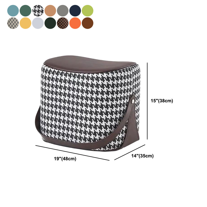 Contemporary Faux Leather Upholstered Ottoman Rectangle Shape Standard
