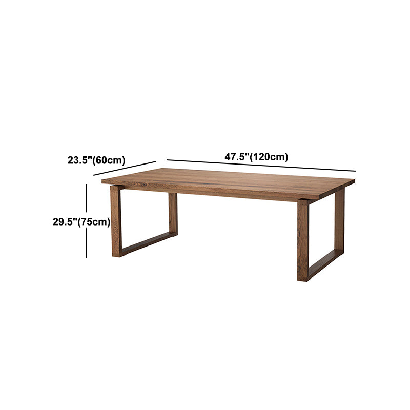 Modern Solid Wood Table for Restaurant Rectangle Table with Sled Base