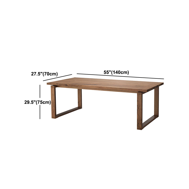 Modern Solid Wood Table for Restaurant Rectangle Table with Sled Base