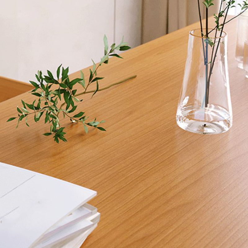 Modern Solid Wood Table for Restaurant Rectangle Table with Acrylic Base