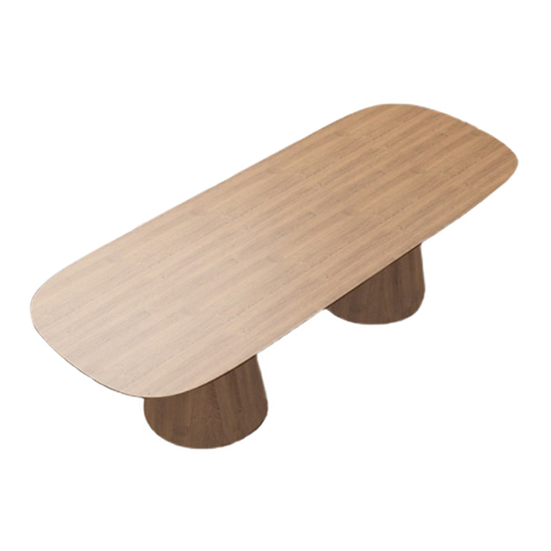 Pine Solid Wood Dinner Table Contemporary Style Brown Dining Table for Home Kitchen Dinner