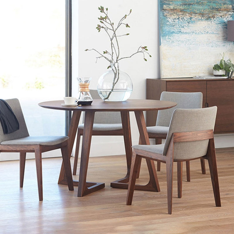 Modern Round Top Table Wood Base Dining Table for Restaurant