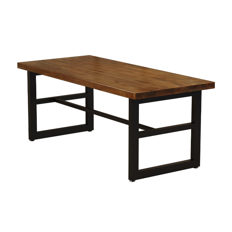 Rectangle Dining Table Industrial Home Kitchen Trestle Base Table