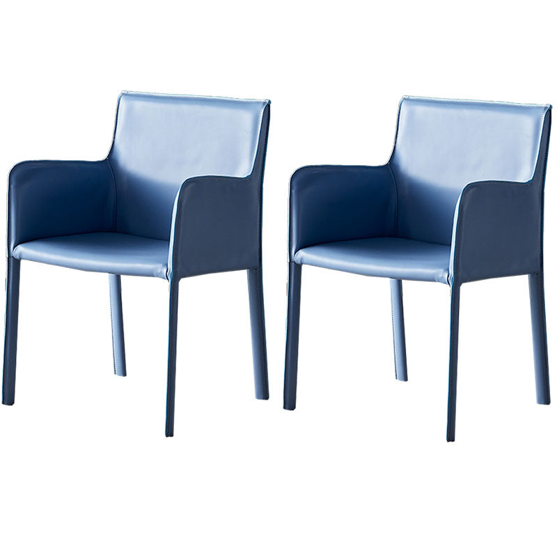 Contemporary Leather Dining Room Chair Metal Dining Armchair for Restaurant Use