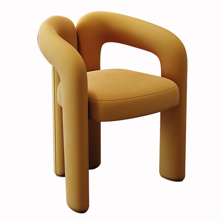 Contemporary Velvet Dining Chair Metal Dining Arm Chair for Restaurant Use