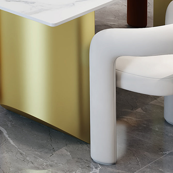 Contemporary Velvet Dining Chair Metal Dining Arm Chair for Restaurant Use