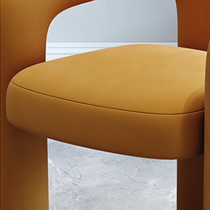 Contemporary Velvet Dining Chair Metal Dining Arm Chair for Restaurant Use