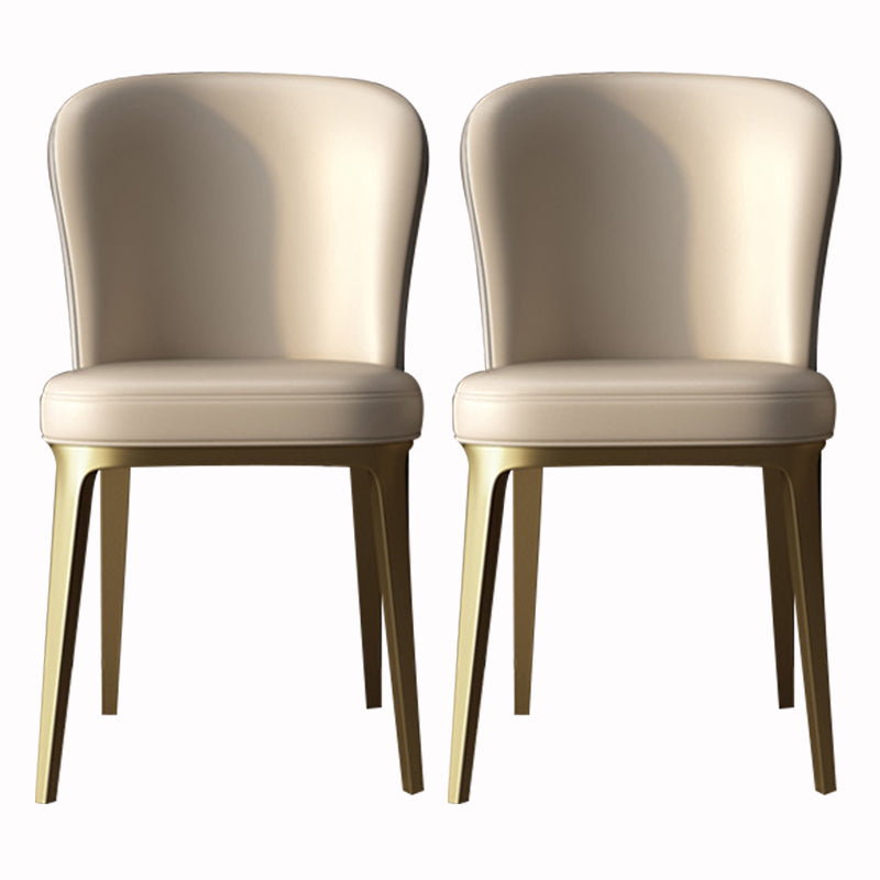 Nordic Style Metal Dining Chairs Leather Dining Parsons Chair for Restaurant Use
