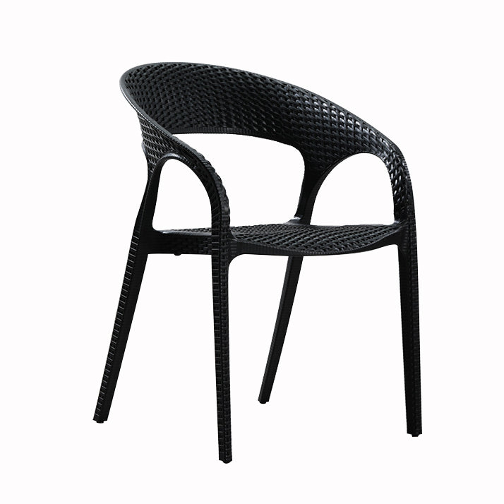 Open Back Armchair Plastic Scandinavian Kitchen Dining Room Chair