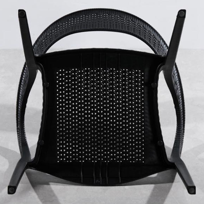Open Back Armchair Plastic Scandinavian Kitchen Dining Room Chair