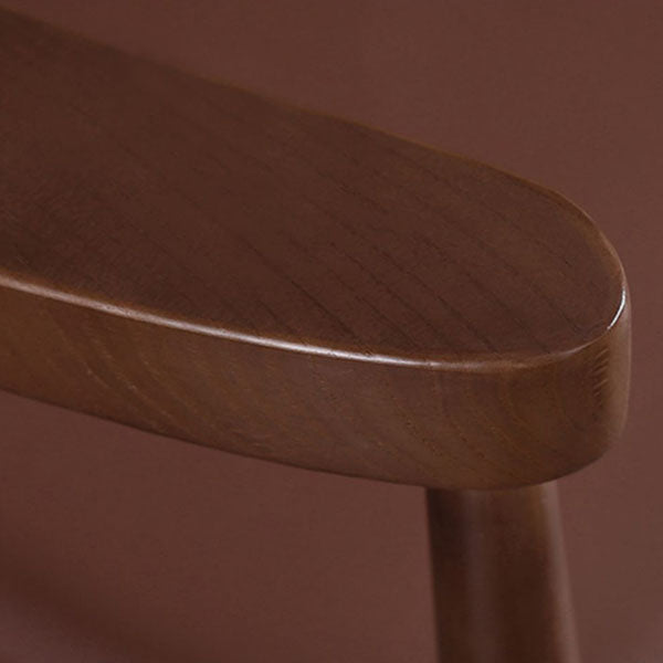 Contemporary Home Wood Arm Chair Matte Finish Open Back Dining Chair