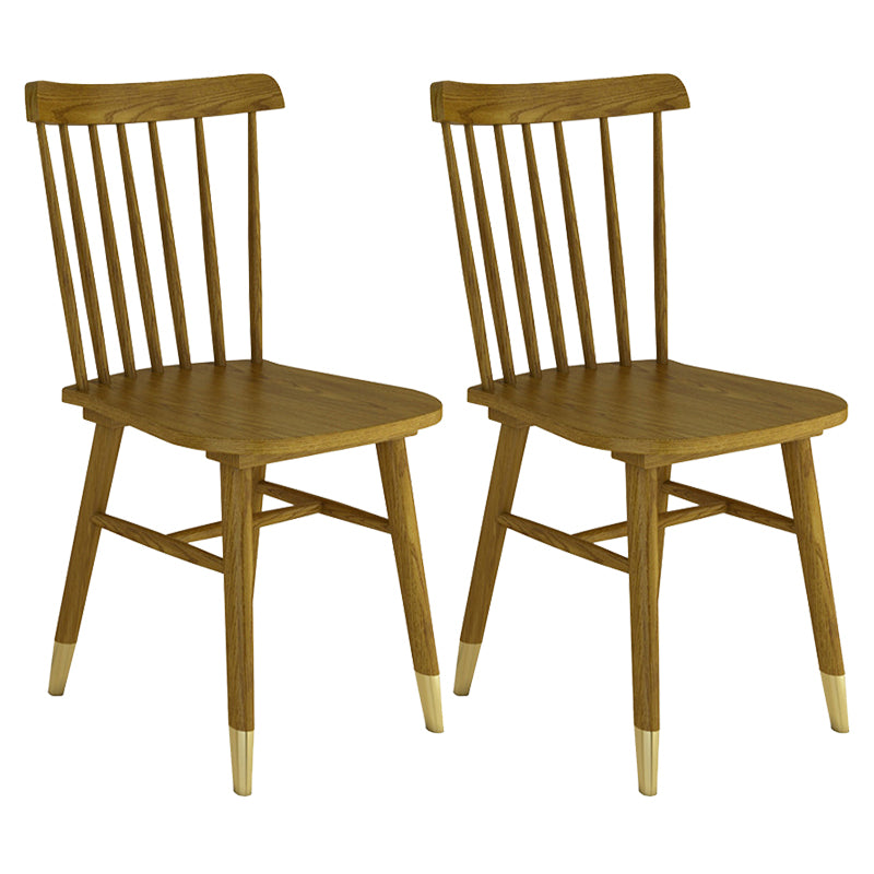 Slat Back Side Chair Wood Scandinavian Dining Kitchen Room Chair