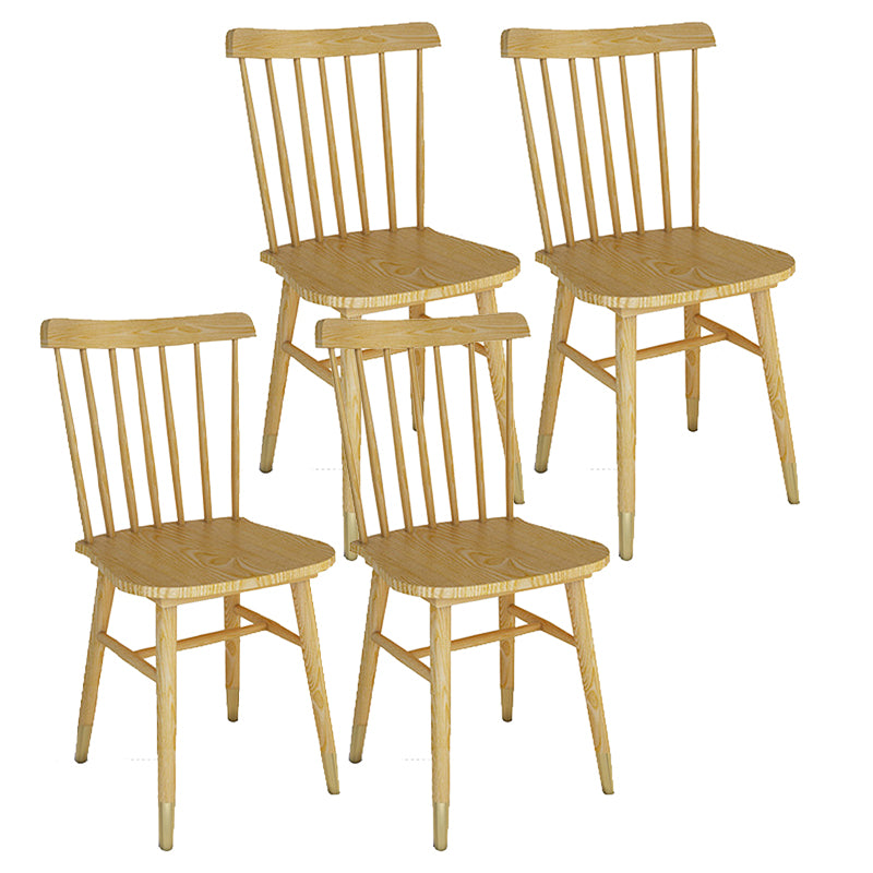 Slat Back Side Chair Wood Scandinavian Dining Kitchen Room Chair