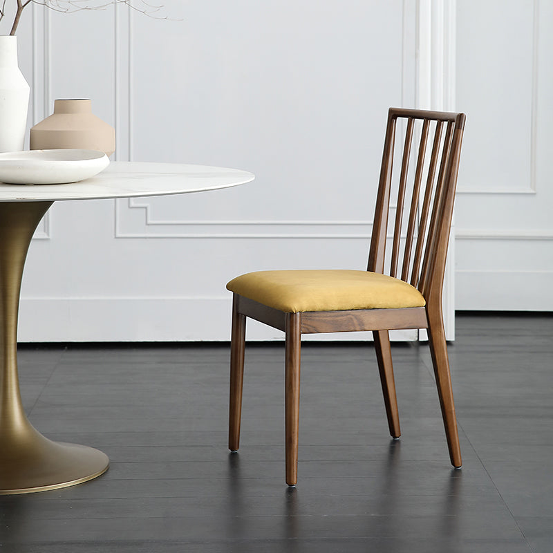 Contemporary Dining Chairs Kitchen Dining Armless Side Chairs with Wooden Legs