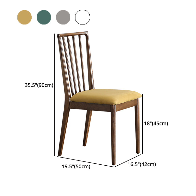 Contemporary Dining Chairs Kitchen Dining Armless Side Chairs with Wooden Legs