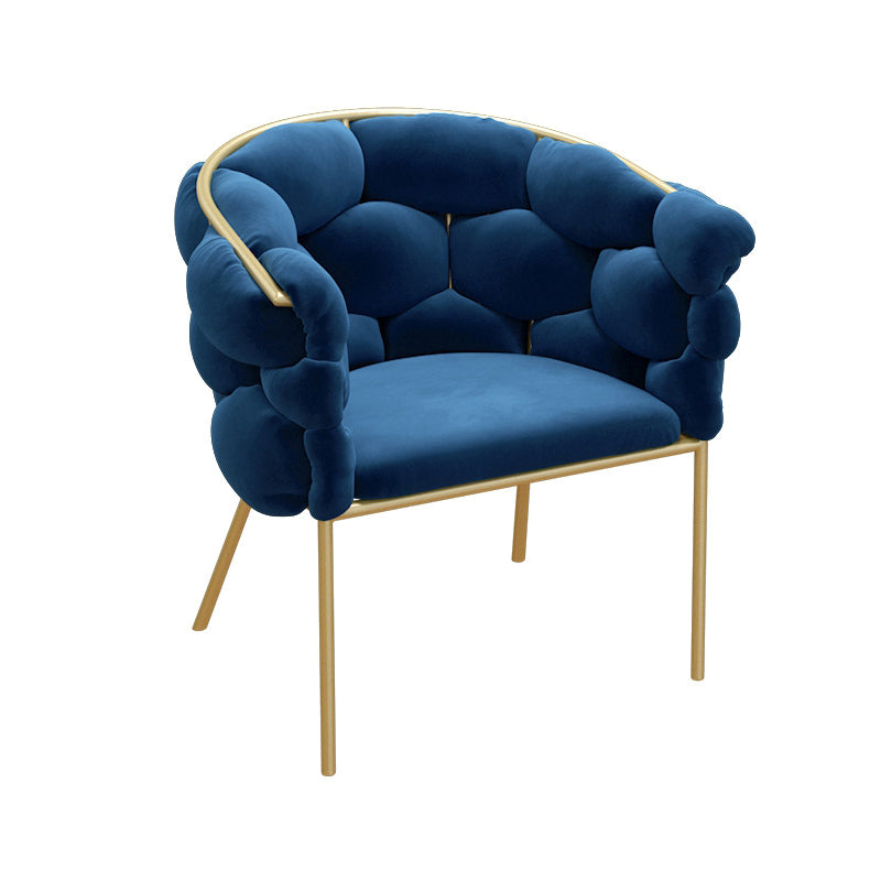 Upholstered Dining Chairs Nordic Style Solid Back Armless Chairs