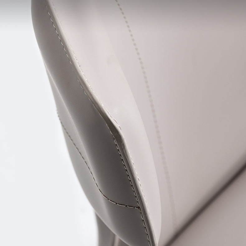 Modern Leather Armless Dining Chair Wingback Side Chair for Restaurant Use