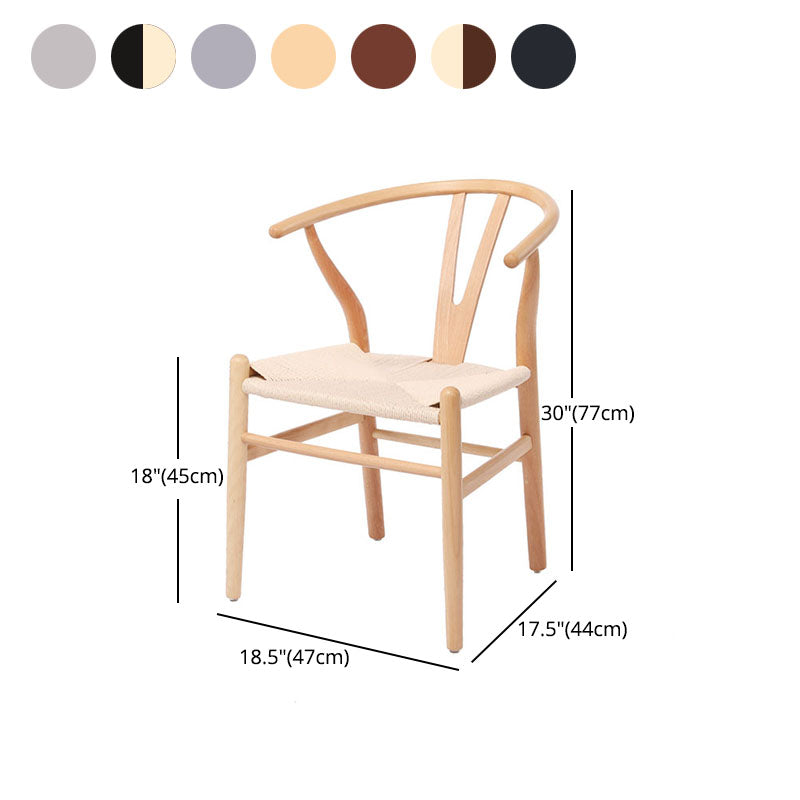 Contemporary Style Dining Chairs Wood Dining Armless Side Chairs