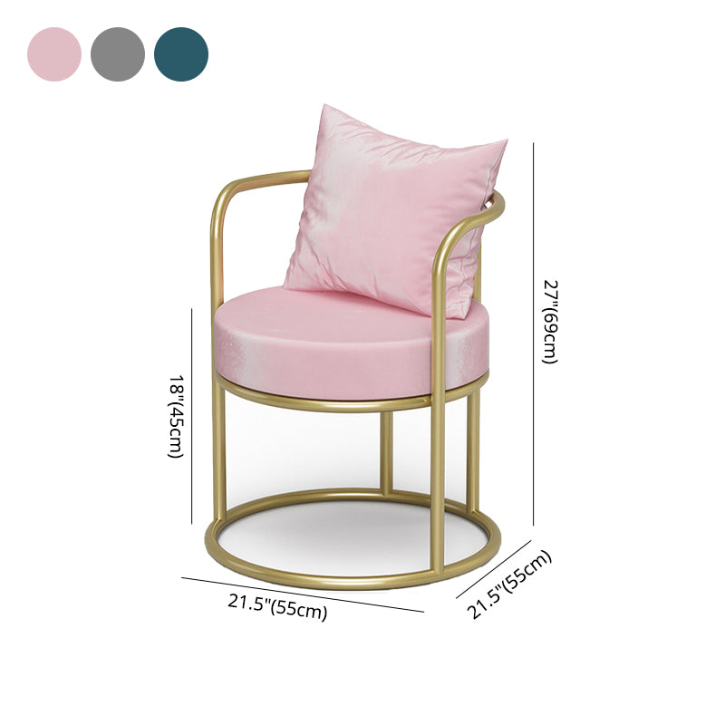 Upholstered Velvet Dining Side Chair Nordic Style Open Back Dining Side Chair