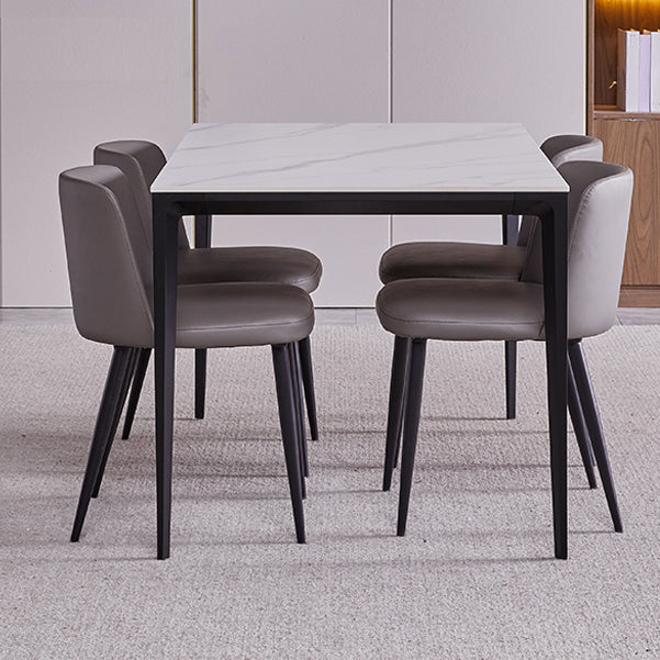 Contemporary Kitchen Chairs Armless Side Side Chair with Metal Legs