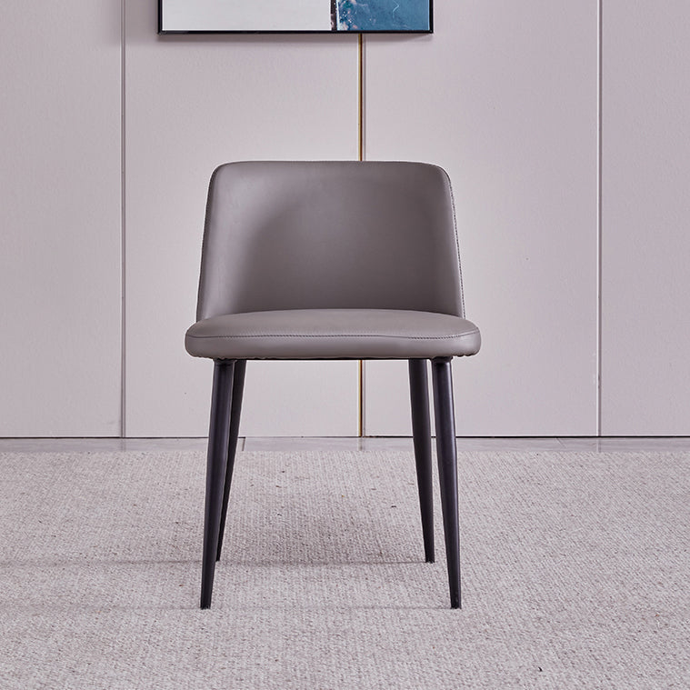 Contemporary Kitchen Chairs Armless Side Side Chair with Metal Legs