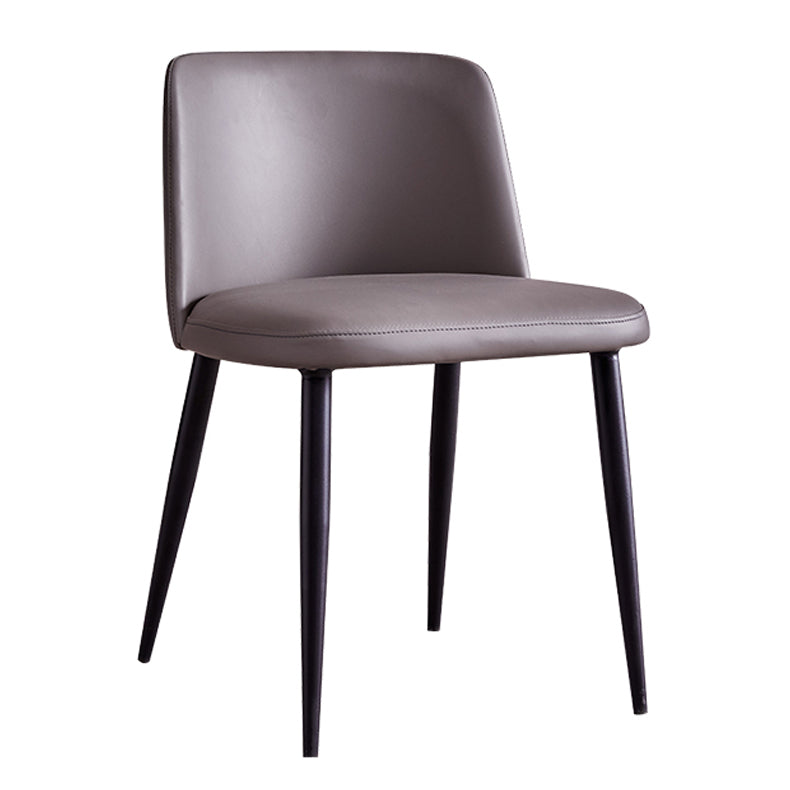 Contemporary Kitchen Chairs Armless Side Side Chair with Metal Legs