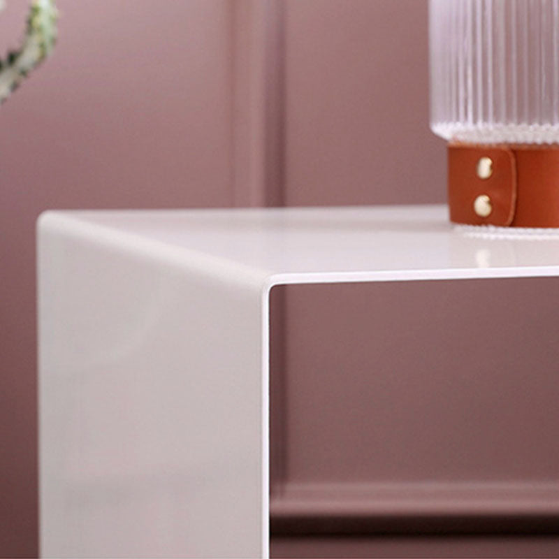 Round Metal Side Table with Abstract Base in Medieval Modern Style