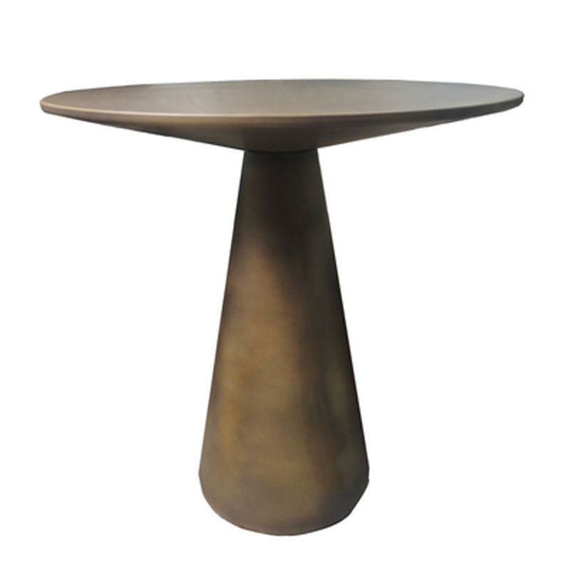 Mid-century Modern Style Pedestal Base Circular Top Metal Side Table