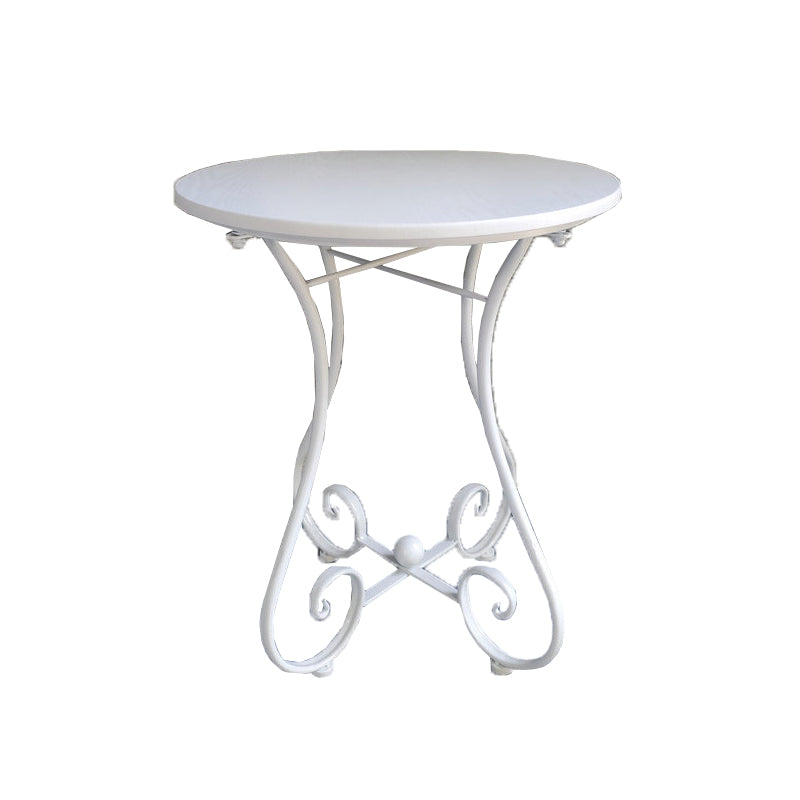 Contemporary Solid Wood End Table Metal Frame Gross Legs Sofa Side Accent Table