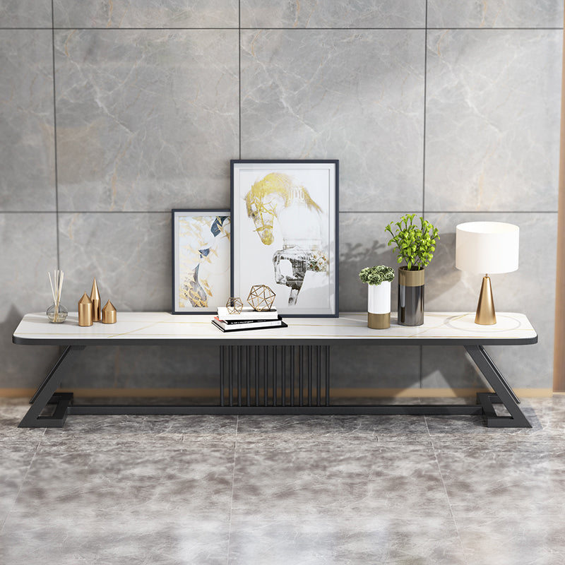 17.72"H TV Stand Contemporary Style White TV Stand Console for Living Room