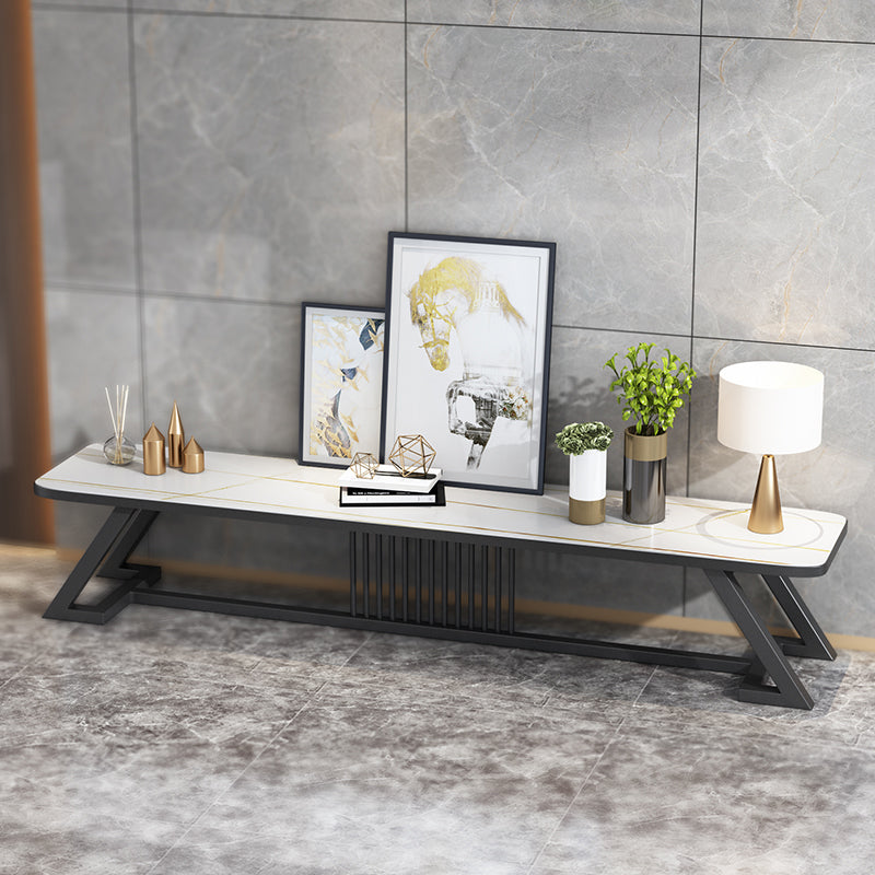 17.72"H TV Stand Contemporary Style White TV Stand Console for Living Room